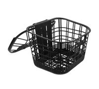 EXAOMBLE Cestino Anteriore e Installazione Facile per Bicicletta in Plastica Nero Design Aperto Cestino Spesso Multifunzione per Bici Elettrica per Uso On The Go