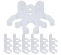 EXAOMBLE Clip Fissaggio LED Tonda 30 Pezzi in Plastica Bianca, Flessibile e Leggera, Facile da Installare per Luci LED e Neon, per Illuminazione Esterna