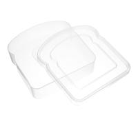 EXAOMBLE Contenitore Ermetico Trasparente per Panini e Sandwich, Scatola per Pane da Esterno Riutilizzabile, Piccolo Contenitore Leggero per Picnic, Ufficio e Pranzi All’aperto, Sicuro