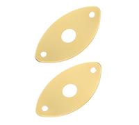 EXAOMBLE Copertura per Presa Jack Chitarra Elettrica e Basso in Lega di Zinco, 2 Pezzi Deflettori Esterni a Forma di Occhio di Gatto, Accessori Jack per Strumenti Musicali, Sostituzione