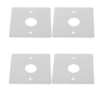 EXAOMBLE Copri Interruttore Luce 8,6x8,6cm in Acciaio Inox Argento 4 Pezzi Facile Installazione per Ristrutturazioni e Rifiniture Rapidi