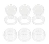 EXAOMBLE Copri Manopole Protezione Ragazzo Ragazza per Fornelli Gas 6 Pezzi in Plastica Trasparente Facile Installazione, Adatti a Pulsanti Circolari per Lavatrice e Computer