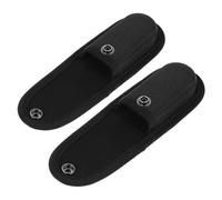EXAOMBLE Custodia Anello in Pieghevoli 2 Nylon Nero Pezzi per Coltelli Resistente All'olio Design ad Campeggio e Organizzazione