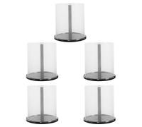 EXAOMBLE Custodie Vuote Porta Dvd Trasparenti 5 Pezzi Organizer per CD in Plastica Capacità 100 Dischi Contenitori per Archiviazione in Ufficio e Casa