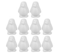 EXAOMBLE Embrioni di Schiuma a Forma di Pinguino Materiale in Schiuma Bianca 10 Pezzi per Artigianato Fai da Te Divertimento di Pittura per Decorazioni Festive e Feste di Compleanno
