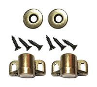 EXAOMBLE Fermaporta Magnetici Resistenti e Solidi Set da 2 in Lega di Zinco, Forma Mini Chiusura Magnetica Potente per Hotel e Bagno per Porte e Armadietti