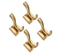 EXAOMBLE Ganci da Parete in Lega di Alluminio Oro 4 Pezzi Buona Capacità di Carico e Effetto Decorativo per Appendere Cappelli e Asciugamani Allingresso