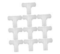 EXAOMBLE Giunto a T per Asta Armadio 12Mm in Plastica, Kit 10 Pezzi Collegamento a 3 Vie per Montaggio Scaffali e Organizer Scarpe Armadio, Adatto a Sistemi di Archiviazione