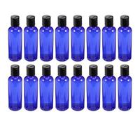 EXAOMBLE Kit 16 Pezzi Bottiglie da Viaggio 100ml in Pet, Bottiglie Cosmetiche Antiperdita e Leggere per Famiglia e Valigia