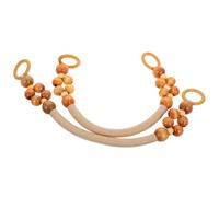 EXAOMBLE Manici in Legno per Borse 2 Pezzi Perline Artigianali, Design Unico e Resistente, Come Accessorio per Borse o Tote Fai-da-Te