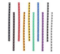 EXAOMBLE Marcatori per Cavi a Clip Numeri da 0 a 9 in Plastica, 150 Pezzi per Identificazione Fili e Gestione Cavi, per Uso Domestico e Fai-da-te