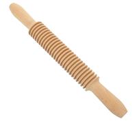 EXAOMBLE Mattarello per Pasta in Legno Massello Rullo a Traliccio da 4 Mm, Utensile Multifunzione per Tagliare Spaghetti e Impastare, per Cucina e Preparazione Dolci