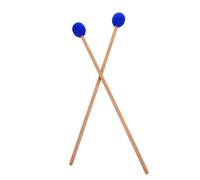 EXAOMBLE Mazza per Marimba Blu Testa in Lana e Manico in Acero, Materiale Sintetico, Testa a Forma di Fungo, Coppia per Strumenti a Percussione come Xilofono, per Professionisti