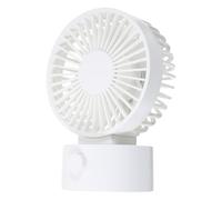 EXAOMBLE Mini Ventilatore Portatile Testa Oscillante in Plastica Impugnatura Ventilatore da Tavolo USB Bianco per Rinfrescare Durante lo Sport il Relax