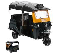 EXAOMBLE Modellino Triciclo in Metallo Vintage retrò, Decorazione da Tavolo Compatta e Leggera per Soggiorno, Ufficio e Studio, Statua Auto D’Epoca Resistente e Dettagliata