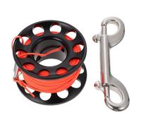 EXAOMBLE Mulinello per Immersioni Subacquee in Alluminio Resistente all’Usura, Bobina di Guida Leggera Clip a Scatto, Bobina per Boa da Immersione da 15m per Immersioni in Grotta