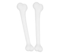 EXAOMBLE Ossa di Scheletro di Plastica Bianco, 2 Pezzi | Ferite Finte Halloween, Accessori Halloween per Festa, Decorazioni Spettrali Robuste, per Cani e Animali Domestici