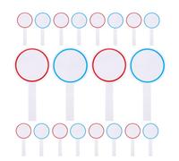 EXAOMBLE Palette Cancellabili a Secco con Manico 24 Pezzi Lavagne Bianche Portatili Scrivibili per Votazioni e Tabelloni Segnapunti Palette per Giudici e Studenti per Aule Eventi