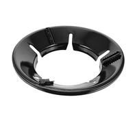 EXAOMBLE Parabrezza Per Cucine a Gas in Metallo Nero Aperture Supporto Antivento Risparmio Energia Per Cucina Domestica e Campeggio Installazione Facile Con Effetto Raccolta Fiamma Duraturo