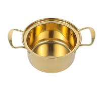 EXAOMBLE Pentola Divisore in Acciaio Inossidabile Oro per Single, Resistente e Semplice, per Cucinare Hotpot e Zuppe in Modo Pratico e Creativo