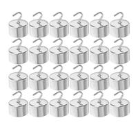 EXAOMBLE Pesi per Ganci da Laboratorio 50 Pezzi 10 G in Metallo Cromato per Esperimenti di Fisica e Applicazioni Didattiche in Laboratorio Scolastico