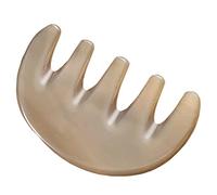 EXAOMBLE Pettine Massaggiante Corno Yak Strumento Guasha per Scalpito Leggero e Portatile per Dei e Relax Del Capelluto