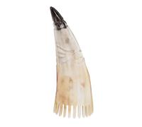 EXAOMBLE Pettine Per Massaggio Alla Testa Denti Larghi in Corno Naturale, Spazzola Per Shampoo e Massaggio Del Cuoio Capelluto, Leggero e Adatto All’uso Quotidiano Per Stimolare La Crescita Dei Chioma