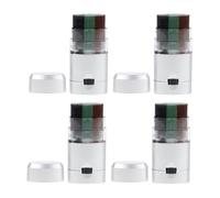 EXAOMBLE Pittura Facciale Camouflage 4 Pezzi Colori Nero Verde Marrone a Base di Olio, Sicura e Facile da Rimuovere, per Caccia e Feste su Viso e Braccia