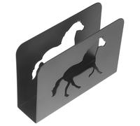 EXAOMBLE Portatovaglioli da Tavolo Verticale in Ferro Nero Forma di Cavallo, Elegante e Creativo, per Wedding Reception e Caffè, Organizza L'area Pranzo Stile Unico