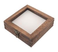 EXAOMBLE Scatola Entomologica in Legno e Acrilico Coperchio Trasparente per Esposizione di Insetti e Farfalle, Stile Retro per Collezioni Naturalistiche