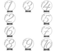 EXAOMBLE Segnaposto da Tavolo Matrimonio in Acrilico 10 Pezzi, Cartelli Riservati Decorativi per Ristorante e Banchetti, Targa Numeri Tavoli Casa Hotel per Eventi e Feste