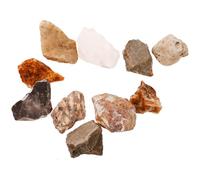EXAOMBLE Set 10 Pezzi Campioni di Roccia Minerale Naturale Irregolare per Laboratorio e Lezioni di Geologia, Pietre Decorative da Esposizione per Educazione Scientifica e Decorazione Casa