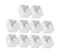 EXAOMBLE Set 10 Staffe Bianche Per Montaggio Tende Da 1 Per Mini Veneziane, Supporti Per Cassone Finestre, Fissaggio Resistente Per Interni Ed Esterni, Accessori Per Tende Da Finestra