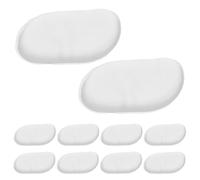 EXAOMBLE Set 12 Pezzi Piumini da Cipria in Silicone Trasparente a Forma di Fogliolina, Riutilizzabili e Versatili per Applicazione Trucco Quotidiana Viso