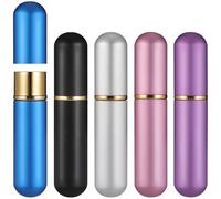 EXAOMBLE Set 5 Pezzi Tubi Inalatori Nasali in Metallo con Stoppini in Cotone per Oli Essenziali, Prevenzione Perdite e Conservazione Sicura, Adatti a Ogni Occasione Colore Colore Casuale