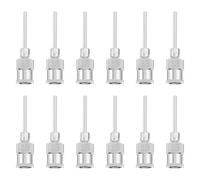 EXAOMBLE Set da 12 Aghi Luer Lock e Luer Slip in Acciaio Inossidabile Punta Smussata per Erogazione Precisa in Laboratorio e Applicazioni Sterili