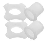 EXAOMBLE Set da 2 Bracciali in Silicone Bianco Antiscivolo che Si Illuminano al Buio per Microfono, Design Compatto e Adatto a Ktv e Palchi