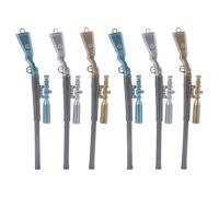 EXAOMBLE Set da 6 Penne Gel Luminose Design Ergonomico e Leggero in Plastica, Perfette come Accessorio per Studenti la Back To School Party