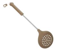 EXAOMBLE Set di 4 Utensili da Cucina in Silicone e Acciaio Inox Resistenti al Calore Design Forato e Manico, per Uso in Ristorante come Regalo