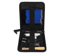 EXAOMBLE Set Matite Colorate Kit Professionale Disegno Strumenti Completi per Schizzi e Ombreggiature, Materiale Gomma e Legno, per Uso Quotidiano e Studenti