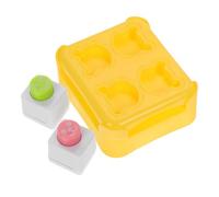 EXAOMBLE Stampo per Onigiri a Forma di Orso Giallo in Plastica, Facile da Usare e Sicuro, fare Sushi a Casa a Scuola Design Creativo Cartoon