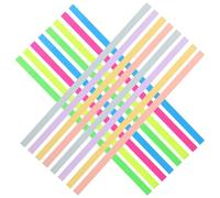 EXAOMBLE Strisce Adesive Fluorescenti per Annotazioni in Plastico Colore Assortito, Evidenziatori Portatili Sicuri e Principianti, 2 Libri Pratici per Lettura