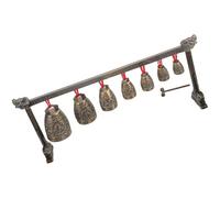 EXAOMBLE Strumento Musicale a Campana Asiatica Vintage in Lega di Zinco, Campanella Singola Percussione Suono Chiaro e Melodioso, Decorazione Casa e Ufficio