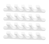 EXAOMBLE Supporto di regolazione 4 pezzi per sedia a sdraio esterna in plastica bianca design a cinque denti, resistente alle intemperie, per picche e facile da riporre