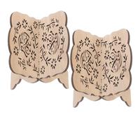 EXAOMBLE Supporto per Libri in Legno da Scrivania 2 Pezzi, Leggio per Leggere Corano e Ricettari, Porta Libri Scolastici Design Traforato, Facile da Montare per Uso Ufficio e Cucina