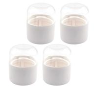 EXAOMBLE Supporto per Spugna di Bellezza Protegge la Forma e Salva Spazio 4 Pezzi in Plastica Bianco Design Moderno per Uso Quotidiano e Piccoli Appartamenti
