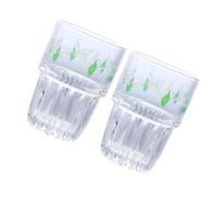 EXAOMBLE Tazze da Fiore di in Vetro Set 2 Multiuso e Decorativo Casa e Negozio di Dolci