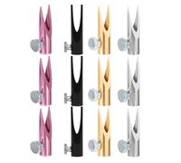 EXAOMBLE Temperino per Sopracciglia e Matite Occhi 12 Pezzi in Lega di Alluminio Design Ergonomico e Doppia Scanalatura a Forma di U per Uso Creativo e Professionale