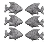 EXAOMBLE Utensile Pesce di Ferro 6 Pezzi Integratore Naturale in Ghisa per Dieta Vegana e Cottura Sicura Accessorio per Cibo e Bevande per Atleti e Donne in Gravidanza