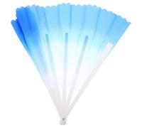 EXAOMBLE Ventaglio Pieghevole in Metallo Stile Antico Unico, Ventaglio da Danza per Spettacoli e Performance, Ventilatore Portatile Decorativo Blu